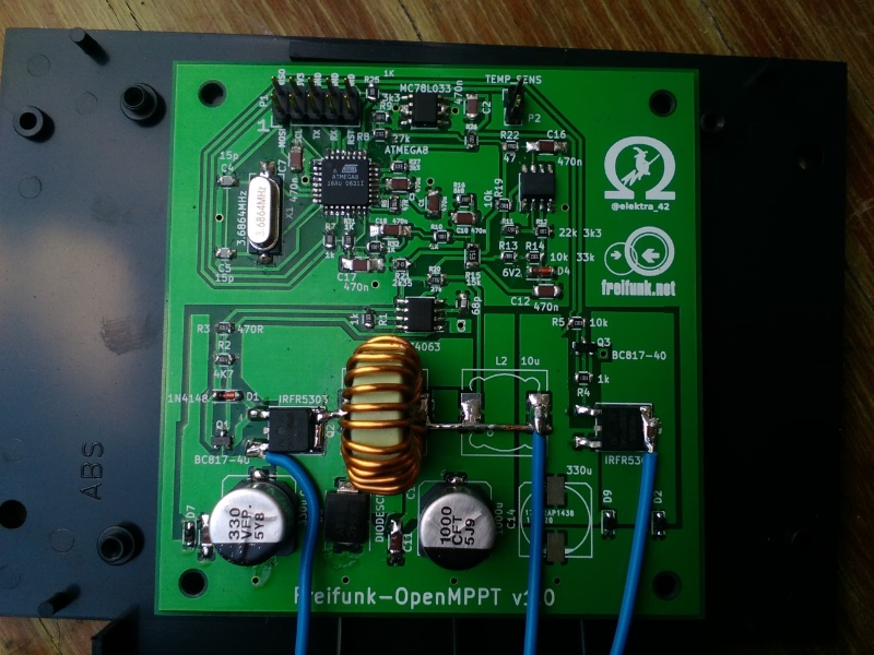 PCB of the Freifunk-OpenMPPT-Controller Type A